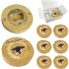 Regalami Set 6 Bomboniere Stappa Bottiglie Magnetico in Legno Confezione Completa con Scatola, Confetti e Biglietto (Laurea)