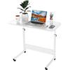 PIPIPOXER 80 x 40 cm, tavolo per computer portatile con ruote, altezza regolabile 69-90 cm, tavolo mobile da sopraelevato, girevole a 360 gradi