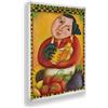 Giallobus - Quadro - Cindy Revell - Signora con Il Gallo - Tela Canvas Telaio Standard - 35x50 - Pronto da Appendere - Quadri Moderni per la casa