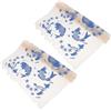 VILLFUL Decalcomanie 2 Pezzi Motivo Tradizionale Blu e Bianco Design Fatto a Mano in Carta Resistente ad Alte Temperature per Ceramica per Decorazioni Artigianali di Argilla