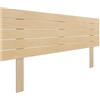 DHOME Testiera in Legno Riciclato DM con Gambe Stile Pallet Orizzontale Letto Pallet Supporti inclusi(Legno Naturale, 135cm)