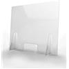 Olmedo Servicios Integrales Barriera Protettiva Parasputi Separatore per Banconi 70x60cm - PET Semi Trasparente 4mm - Pannello di Protezione da Banco ULTRA RESISTENTE STABILE - Separatore per scuole supermercati farmacie negozi