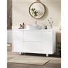 KIMENICH Mobile Sottolavabo per Bagno, Mobile da Bagno con Cassetti, Ripiani Regolabili, Molto Spazio, 90 x 30 x 60 cm, Bianco