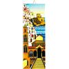 Napolamp Mattonella in Ceramica cm. 10x30 con Stampa di Uno Paesaggio della costiera amalfitana, Paesaggio Amalfi Giorno, piastrella Ornamentale da Appendere.