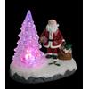 FEERIC LIGHTS & CHRISTMAS Villaggio natalizio animato serra Babbo Natale 7 LED a batterie