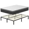DEWINNER Materasso 160x190 Materasso matrimoniale Molle e Schiuma,Alto 25cm + Rete Letto matrimoniale 160x190 in ferro a doghe，Legno Ortopedica con 9 piedi,Altezza 35cm,Da montare