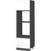 Vicco Mobile cucina microonde R-Line, Bianco, 60 cm Forma a J, per la libera combinazione all'interno di sistemi cucina modulari