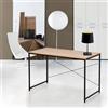 Produce Shop Scrivania Industriale 150x60 Legno Acciaio per Studio ed Ufficio Wootop