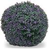 Mendler Pianta Finta Artificiale a cespuglio Rotondo Arte topiaria HWC-L77 polietilene Ø 55cm Viola