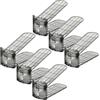 Uonguon Shoe Slot Organizer, 6-Piece Adjustable Shoes Risers, 10.83x4.06x4.53 Inches Non-Slip Stackable Double-Layer Shoe Holder with Height Settings, Storage Rack for Garage, Door Wall, Bed and Dorm Use