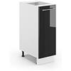 Vicco Colonna dispensa cucina Fame-Line, Antracite lucido, 30 cm | Frontale in MDF · Senza piano di lavoro · Piedini regolabili in altezza · Maniglie in metallo