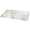 Wallfluent Piano del Tavolo in Vetro 100x50 cm Superficie Lisa Bordi Lucidi Strumenti di Installazione Sostenibile Installazione Rapida Facile da Pulire Impermeabile - Marmo Elegante con venature
