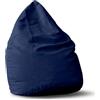 Lumaland Poltrona Sacco Luxury Puff Pouf Cuscino Comfortline 120L Riempimento Innovativo Colore Blu Scuro