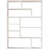 Rebecca Mobili Libreria Bassa Moderna, Scaffale Aperto, Bianco, Truciolato, con 10 Scomparti, per Salotto Ufficio - Misure HxLxP: 123,5 x 90 x 22 cm - Art. RE7204