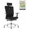 KULIK SYSTEM Sedia Ergonomica Posturale - Sedia da Ufficio Lombare - Comoda e Regolabile con Sistema di Supporto Schiena, Design Brevettato per Alleviare il Mal di Schiena