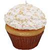 EDG Set 2 Candele Decorative Natalizie a Forma di Cupcake Artificiale Marrone 8x8 cm