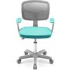 LIFEZEAL Sedia Scrivania Bambini, Sedia Girevole, Altezza Regolabile e Ergonomico, per Bambini, da Cameretta, con Braccioli, Schienale e Sediolina Imbottita, per Bimbo 3 Anni+, Max150kg (verde2)