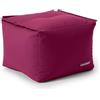 Lumaland - Pouf modulare, sgabello espandibile individualmente e leggero, lavabile e impermeabile, per interni ed esterni, 54 x 54 x 54 cm, colore vinaccia