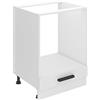 B BELINI GROUP Belini - Mobiletto da cucina, 60 cm di larghezza, senza piano di lavoro, senza piano di lavoro, senza porta, con cassetti, bianco opaco