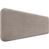 DHOME Testiera Imbottita Liscia Arrotondata in Velluto Premium per Parete Acustica Testate Letto Fonoassorbenti Camera da Letto (Marrone, 135cm)