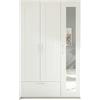 AVANTI TRENDSTORE - Elice - Armadio ad ante battente con specchio laterale. Colore bianco. Dimensioni: LAP 117x190x50 cm
