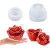 FineInno Rose Fiore stampi in Resina per barattoli 3D Flower Scatola Stampo in Silicone con Coperchio Stampi in Epossidica per DIY Gioielli di Immagazzinaggio,Decorazione Domestica