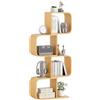 COSTWAY Libreria a 4 Cubi S, Scaffale in Bamboo, Libreria Design Moderna Salvaspazio, per Soggiorno, Studio e Ufficio, 61 x 23 x 133,5 cm, Naturale (4 Livelli)