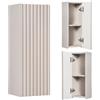 Lomadox Armadietto da bagno sospeso, 20 cm, in cashmere, con scanalature, beige, da appendere a 1 anta, larghezza x altezza ca. 20/57/19 cm