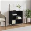 IBUQDDV Credenze Armadietto Organizzatore Mobile bar Buffet mobile Credenza Nera 57x35x70 cm in Legno Multistrato per Sala da Pranzo Salotto Corridoio Cucina