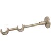 ERREBI Supporto per Bastone Tenda Doppio Aperto Ø 20mm Lunghezza 20cm in Nichel