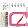 Generisch Utensile per borchie | Macchina manuale per perline - applicatore, rivetto, artigianato artigianale per la creazione di gioielli, abbigliamento, decorazione, cappello, ornamento, borsetta