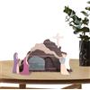 Generico Set Resurrezione, Tomba Vuota, 7 Pezzi Decorazione in Legno Resurrezione - Decorazione Cristiana Classica Dipinta a Mano per Controsoffitto, Tavolo,