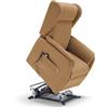 REDÒKASA Poltrona relax elettrica FIRENZE MADE IN ITALY per anziani e disabili con kit batteria optional, 2 motori, 4 ruote, optional antimacchia (Senza Kit Batteria, Tessuto Antimacchia, Mango)