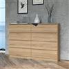 Home Collective Cassettiera, camera da letto, corridoio, armadio, credenza, credenza con 8 cassetti, larghezza 140 cm, altezza 97 | Sonoma