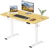SANODESK Scrivania elettrica regolabile in altezza, semplice con piano del tavolo, funzione memoria e gancio, scrivania regolabile in altezza, elettrica per ufficio, casa e casa (120 x 60 cm, acero)
