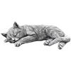 stoneandstyle Statua Scultura Gatto felino Che Dorme, Fatto a Mano, Resistente al Gelo