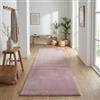 Jimri Tappeto passatoia a pelo corto, di alta qualità, per casa, ufficio, cucina, ingresso, corridoio, soggiorno, lavabile in lavatrice, tappeto antiscivolo, lavabile (Rosa, 60 x 110 cm)