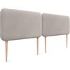 DHOME Testiera Imbottita Liscia Arrotondata in Velluto per Parete Acustica Testate Fonoassorbenti Testiera Letto Camera da Letto (Beige, 180cm Dual)
