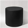 Sixyear Pouf POUFF Puff PUF Tondo Arredamento Eco-Pelle POGGIAPIEDI Design Made in Italy (Nero)