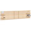 DHOME Testiera con Mensole in Legno Riciclato DM da Appendere alla Parete Stile Pallet Letto Vintage Nordico Supporti Inclusi (Stile Giapponese, Legno naturale, 220cm)