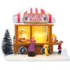 Jojomino Villaggio di Natale Multicolore Musica Casa Popcorn LED Un LED Villaggio per Le Vacanze di Natale