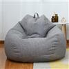 Odot Pouf Poltrona a Sacco, Poltrona Sacco, Sacchetto di Fagioli con Manico, Salotto Bean Bag, per Decorazione della Soggiorno Giardino (Senza Ripieno) (M(80x90cm),Grigio Scuro)
