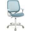 LIFEZEAL Sedia da Scrivania Imbottita per Bambini, Poltrona Girevole per Ragazzi, Ergonomico, Altezza Regolabile da 80 a 92cm, Braccioli e Schienale per Studiare in Cameretta e Scuola, Max75kg (blu)