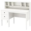 LIFEZEAL Scrivania per computer con deposito, tavolo da studio con cassetti e 5 scomparti, postazione di lavoro per ufficio, casa, 120 x 60 x 110 cm, bianco