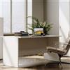 Linea Azzurra Scrivania Ufficio 160 Tavolo da Lavoro per Ufficio e Soggiorno Scrivania Computer Elegante e Facile da Montare H74 cm L160 P80 cm Made in Italy (Bianco Frassinato)