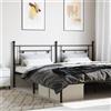 IBUQDDV Testiere Letto Matrimoniale Testiera Letto Matrimoniale Testata Letto Matrimoniale Spalliera Letto Singolo Testiera in Metallo Nero 200 cm per Soggiorno Camere Da Letto Dormitorio Salone