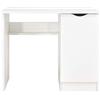 Leomark scrivania per bambini in legno 90cm x 50cm x 77cm (LxPxA), set di mobili per computer, scrittoio stile moderno, tavolo per imparare e giocare, Bianco