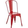 CLP Sedia impilabile in metallo con schienale Benedikt, sedia da bistrot per cucina e gastronomia, di design, robusta, portata 200 kg Colore rosso