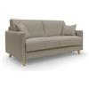 Divani.Store Edgar divano letto matrimoniale in tessuto felis impermeabile marrone 180 cm (mat. 140x197)