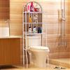 RELOVE Mobile portaoggetti per Toilette, 3 ETAGES Etagère in Metallo per Bagno, Mobile sopra WC Risparmio Spazio Scaffale (65 * 34 * 177 cm (bianco))